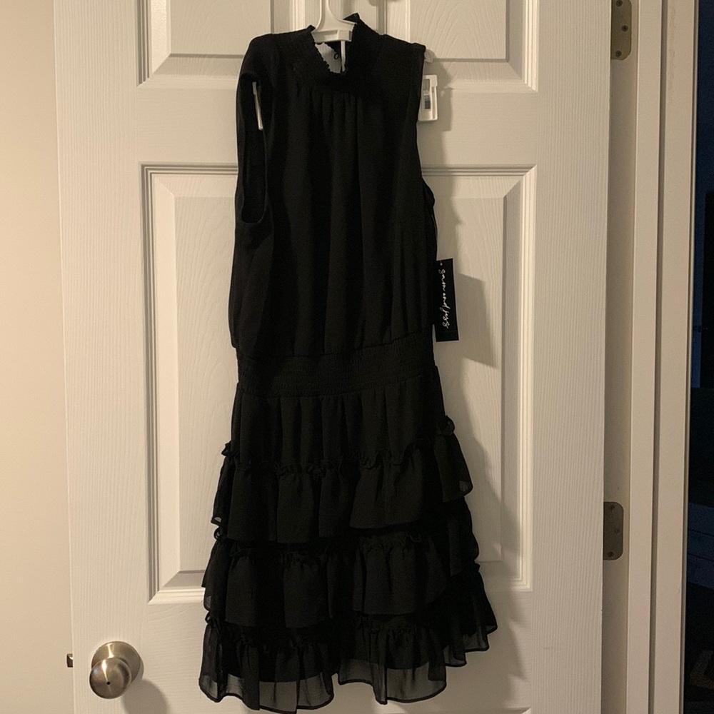 Sam and Jess Black Turtle Neck Dress